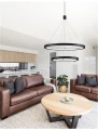 Lampa wisząca IRUN Czarny mat LED 60W 3000K Luces Exclusivas LE41412 noxbox lampynox www.lampynox.pl