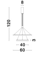 Lampa wisząca IRUN Czarny mat LED 60W 3000K Luces Exclusivas LE41412 noxbox lampynox www.lampynox.pl