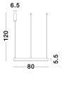 Lampa wisząca JACA Czarny mat LED 48W 3000K Luces Exclusivas LE41419 noxbox lampynox www.lampynox.pl