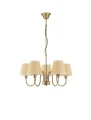 Lampa wisząca GUATIRE Antyczny brąz 5xE14 Luces Exclusivas LE42383 noxbox lampynox www.lampynox.pl