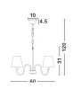 Lampa wisząca GUATIRE Antyczny brąz 5xE14 Luces Exclusivas LE42383 noxbox lampynox www.lampynox.pl