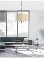 Lampa wisząca GUATIRE Beżowy | Antyczny brąz 4xE14 Luces Exclusivas LE42384 noxbox lampynox www.lampynox.pl