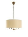 Lampa wisząca GUATIRE Beżowy | Antyczny brąz 4xE14 Luces Exclusivas LE42384 noxbox lampynox www.lampynox.pl