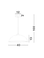 Lampa wisząca HERNANI Biały śr. 40cm E27 Luces Exclusivas LE42390 noxbox lampynox www.lampynox.pl