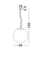 Lampa wisząca FLANDES śr. 40cm. E27 Luces Exclusivas LE42363 noxbox lampynox www.lampynox.pl