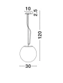 Lampa wisząca FLANDES śr. 30cm. E27 Luces Exclusivas LE42364 noxbox lampynox www.lampynox.pl