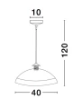 Lampa wisząca FORMOSA złota śr. 40cm. E27 Luces Exclusivas LE42370 noxbox lampynox www.lampynox.pl