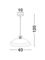 Lampa wisząca FORMOSA srebrna śr. 40cm. E27 Luces Exclusivas LE42371 noxbox lampynox www.lampynox.pl