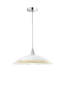 GENERAL Biały | Złoty śr. 40cm. E27 Lampa wisząca Luces Exclusivas LE42372