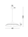 Lampa wisząca GENERAL Biały | Złoty śr. 40cm. E27 Luces Exclusivas LE42372 noxbox lampynox www.lampynox.pl