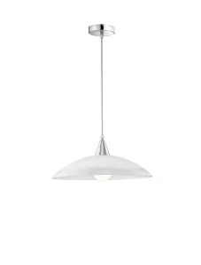 GRANADA Biały | Srebrny śr. 40cm. E27 Lampa wisząca Luces Exclusivas LE42373