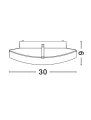 Lampa sufitowa GUANARE Biały szer. 30cm. 2xE27 Luces Exclusivas LE42380 noxbox lampynox www.lampynox.pl