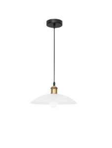 GUACARA Biały | Złoty śr. 30cm. E27 Lampa wisząca Luces Exclusivas LE42378