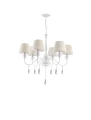 Lampa wisząca COROZAL Biały | Beż 6xE14 Luces Exclusivas LE42347 noxbox lampynox www.lampynox.pl
