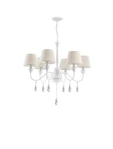 COROZAL Biały | Beż 6xE14 Lampa wisząca Luces Exclusivas LE42347