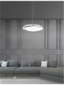 Lampa wisząca COSQUIN Biały | Chrom śr. 50cm. 4xE27 Luces Exclusivas LE42348 noxbox lampynox www.lampynox.pl