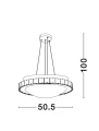 Lampa wisząca COSQUIN Biały | Chrom śr. 50cm. 4xE27 Luces Exclusivas LE42348 noxbox lampynox www.lampynox.pl