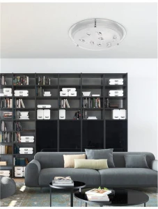 DUITAMA Biały | Chrom śr. 42cm. 3xE27 Lampa sufitowa Luces Exclusivas LE42357