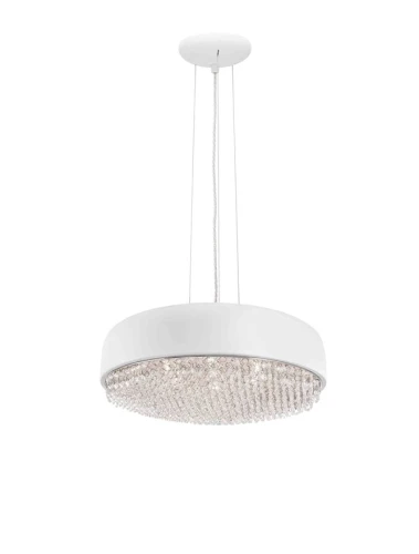 Lampa wisząca CIENAGA Biały śr. 46cm. 6xEG9 Luces Exclusivas LE42333 noxbox lampynox www.lampynox.pl