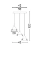 Lampa wisząca CHIMBAS Biały LED 36W 3000K Luces Exclusivas LE42332 noxbox lampynox www.lampynox.pl