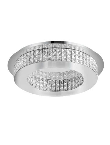 Lampa sufitowa CHILLAN Chrom śr. 50cm. LED 40W 4000K Luces Exclusivas LE42327 noxbox lampynox www.lampynox.pl