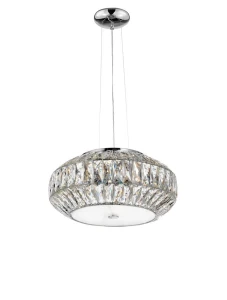CHAJARI Chrom | Biały śr. 42cm. 6xG9 Lampa wisząca Luces Exclusivas LE42322
