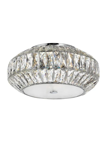 Lampa sufitowa CHAJARI Chrom | Biały śr. 42cm. 6xG9 Luces Exclusivas LE42321 noxbox lampynox www.lampynox.pl