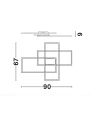 Lampa sufitowa PICO Czarna LED 55W 3000K Luces Exclusivas LE41455 noxbox lampynox www.lampynox.pl