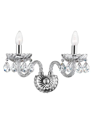 Kinkiet podwójny ścienny CARTAGO Chrom 2xE14 Luces Exclusivas LE42301 noxbox lampynox www.lampynox.pl