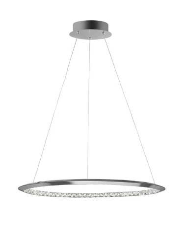 Lampa wisząca CAUCETE Chrom śr. 60cm. LED DIM 32W 3000K ściemnialna Luces Exclusivas LE42311 noxbox lampynox www.lampynox.pl