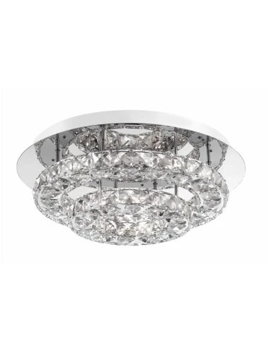 Lampa sufitowa CERCEDA Chrom śr. 40cm. LED 28W 3500K Luces Exclusivas LE42318 noxbox lampynox www.lampynox.pl