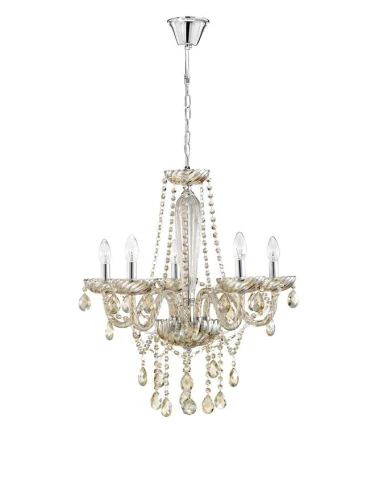 Żyrandol CARRENO Brąz 5xE14 Luces Exclusivas LE42297 noxbox lampynox www.lampynox.pl