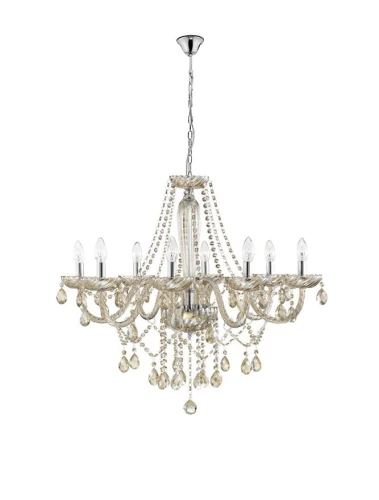 Żyrandol CARRENO Brąz 8xE14 Luces Exclusivas LE42299 noxbox lampynox www.lampynox.pl