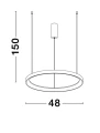 Lampa wisząca ROTA Biała LED 38W 3000K Luces Exclusivas LE41467 noxbox lampynox www.lampynox.pl