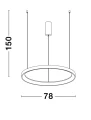 Lampa wisząca ROTA Biała LED 60W 3000K Luces Exclusivas LE41469 noxbox lampynox www.lampynox.pl