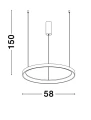 Lampa wisząca ROTA Czarna LED 48W 3000K Luces Exclusivas LE41470 noxbox lampynox www.lampynox.pl