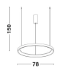 Lampa wisząca ROTA Czarna LED 60W 3000K Luces Exclusivas LE41472 noxbox lampynox www.lampynox.pl