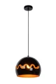 Lampa wisząca CORENTIN Czarna śr. 28cm. E27 Lucide 30484/28/30 | 5411212302762 noxbox lampynox www.lampynox.pl