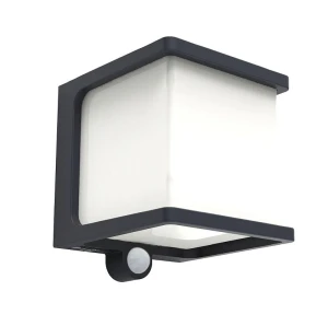 DOBLO  - CZUJNIK PIR zasilanie solarne Antracyt 19W 4000K IP54 Kinkiet zewnętrzny Lutec 6940101125