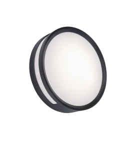 ROLA Szary LED 13W śr. 18cm. IP54 3000K Plafon zewnętrzny Lutec 6382201118