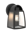 Kinkiet zewnętrzny KELSEY Czarny mat | Szkło transparentne E27 IP44 Lutec 5273702012 | 6939412010236 noxbox lampynox www.lampynox.pl