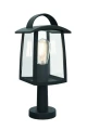 Lampa ogrodowa stojąca KELSEY Czarny mat | Szkło transparentne wys. 40cm. E27 IP44 Lutec 7273604012 | 6939412079424 noxbox lampynox www.lampynox.pl