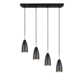 Lampa wisząca FARIN Czarny mat 4xE14 RL R30694032 | 4017807503258 noxbox lampynox www.lampynox.pl