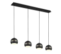 Lampa wisząca FLETCHER Czarny mat 4xE14 Trio 313300432 | 4017807503692 noxbox lampynox www.lampynox.pl