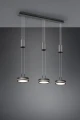 Lampa wisząca FRANKLIN Antracyt LED 3x9W 3000K ściemnialna Trio 326510342 | 4017807510089 noxbox lampynox www.lampynox.pl