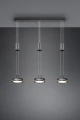 Lampa wisząca FRANKLIN Antracyt LED 3x9W 3000K ściemnialna Trio 326510342 | 4017807510089 noxbox lampynox www.lampynox.pl