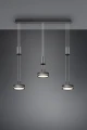 Lampa wisząca FRANKLIN Antracyt LED 3x9W 3000K ściemnialna Trio 326510342 | 4017807510089 noxbox lampynox www.lampynox.pl
