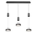 Lampa wisząca FRANKLIN Antracyt LED 3x9W 3000K ściemnialna Trio 326510342 | 4017807510089 noxbox lampynox www.lampynox.pl