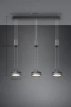 Lampa wisząca FRANKLIN Antracyt LED 3x9W 3000K ściemnialna Trio 326510342 | 4017807510089 noxbox lampynox www.lampynox.pl