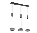 Lampa wisząca FRANKLIN Antracyt LED 3x9W 3000K ściemnialna Trio 326510342 | 4017807510089 noxbox lampynox www.lampynox.pl